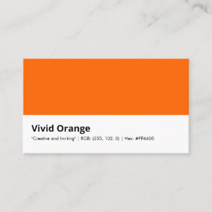 Vivid Orange "Creative and Inviting" Business Card