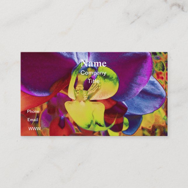 Vivid Orchid Customisable Business Cards (Front)