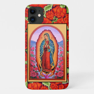 Vivid Our Lady of Guadalupe Pretty Roses iPhone 11 Case