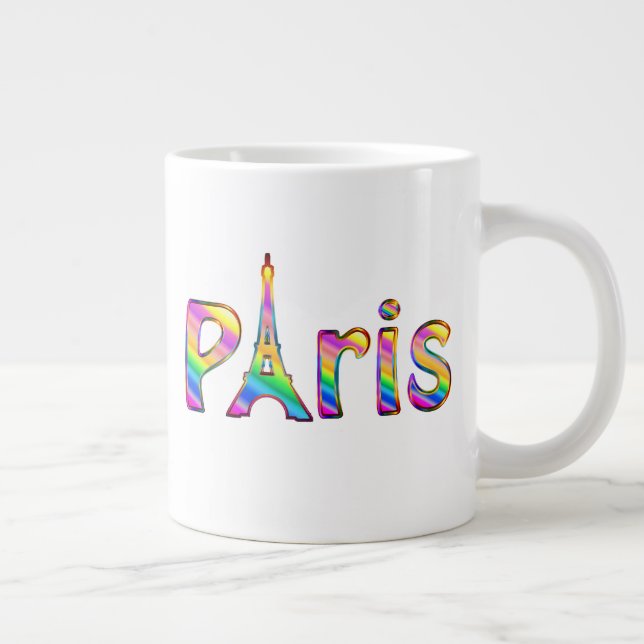 Vivid Paris Large Coffee Mug (Right)