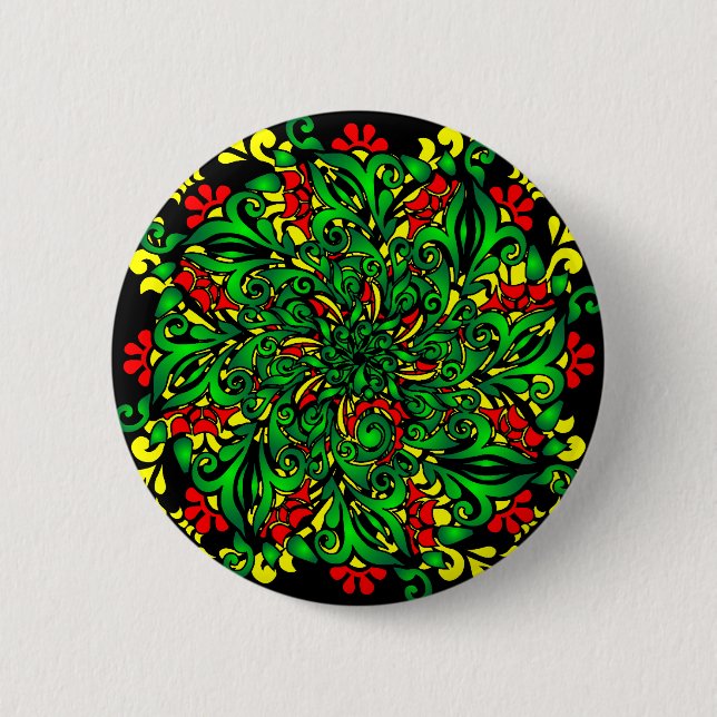 vivid pattern 6 cm round badge (Front)