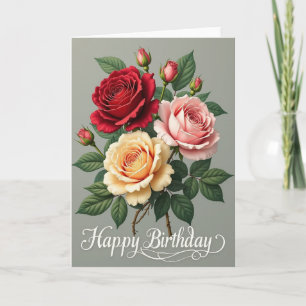 Vivid Petal Birthday Card
