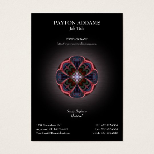 Vivid Petals Artwork - Vertical Business Card