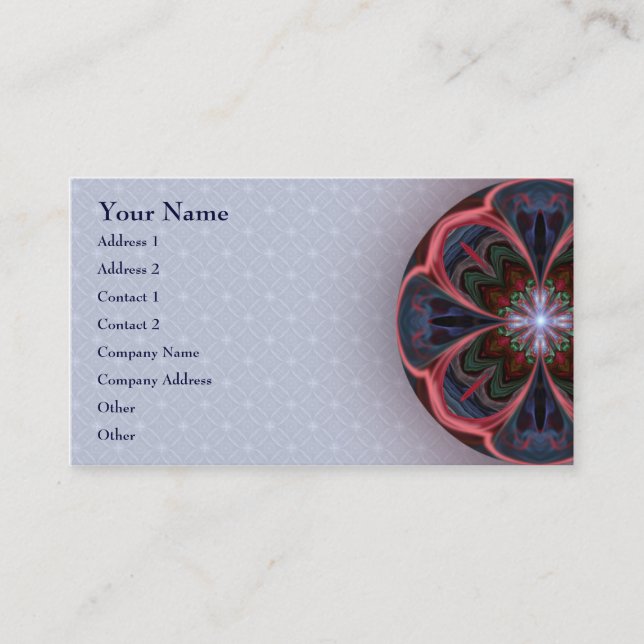 Vivid Petals Mandala - Business Card (Front)