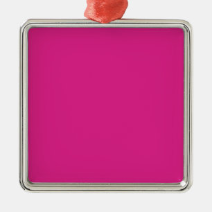 Vivid Pink Background Metal Tree Decoration