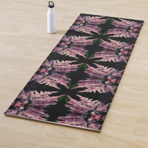 Vivid Pink Flowers Close Up Abstract Pattern Yoga Mat