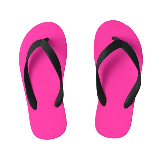 Vivid Pink Kid's Flip Flops (Footbed)