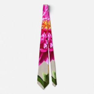 Vivid Pink Peony Tie