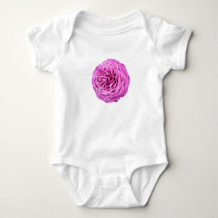 Vivid Pink Rose Cutout Baby Bodysuit
