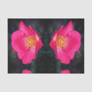 Vivid Pink Rose Petals Abstract Floral Decoupage Tissue Paper