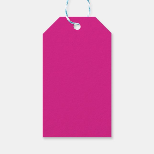 Vivid Pink Solid Colour Gift Tags (Front)