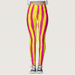 Vivid Pink & Yellow Vertical Striped Leggings<br><div class="desc">Very bright leggings influenced by ones Debbie Harry used to wear on stage. Perfect to get you noticed and cheer you up on a dull day!</div>
