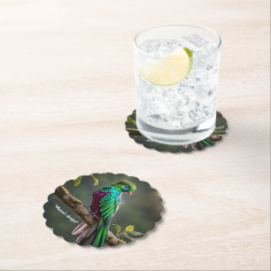 "Vivid Plume" Paper Coaster