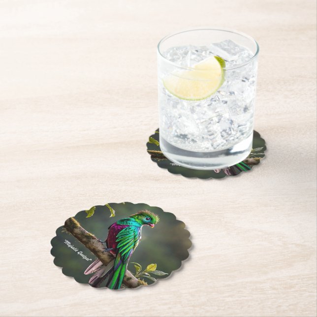 "Vivid Plume" Paper Coaster (Insitu)