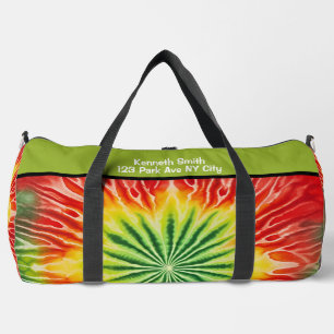 Vivid Radial Tie Dye monogram personal Travel Kit Duffle Bag