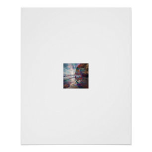 Vivid Rainbow Cliffside Beach Vision Poster