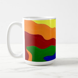 Vivid Rainbow Energy – Bold Abstract Print Coffee Mug