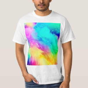 Vivid Rainbow Fluffy Fur Texture-75201 T-Shirt