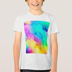 Vivid Rainbow Fluffy Fur Texture-75201 Tri-Blend Shirt