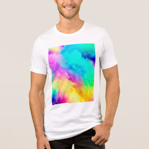 Vivid Rainbow Fluffy Fur Texture-75201 Tri-Blend Shirt