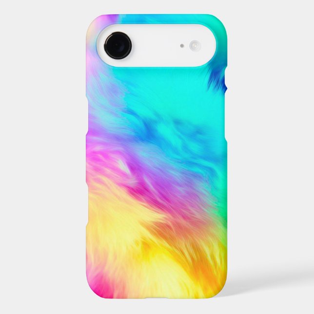 Vivid Rainbow Fluffy Fur Texture Background Design (Back)