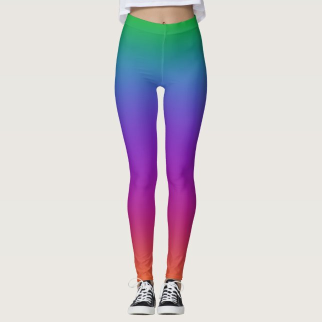 Vivid Rainbow Leggings (Front)