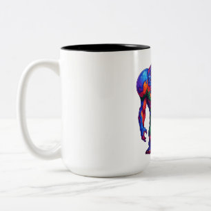 Vivid Rainbow Monster Two-Tone Coffee Mug