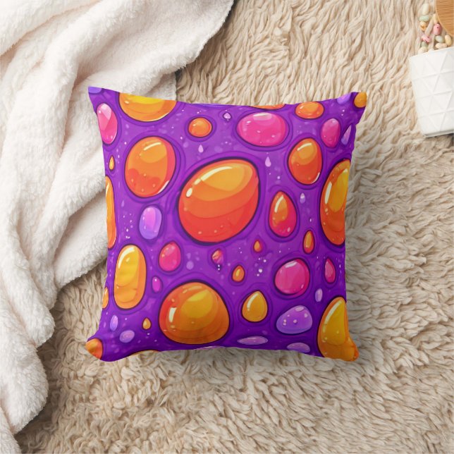 Vivid Raindrop Cartoon Art Cushion (Blanket)