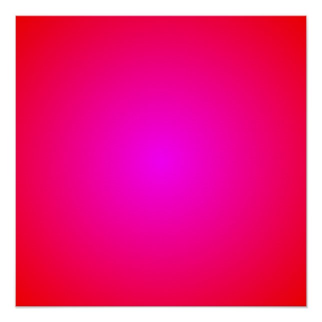 Vivid Red Magenta Radial Gradient Poster (Front)