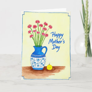 Vivid Red Mothers Day Card