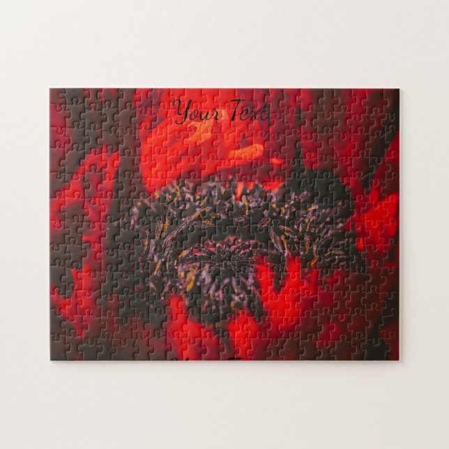 Vivid Red Poppy Stamen  Jigsaw Puzzle (Horizontal)