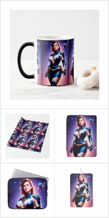 Vivid Retro 50's Female Sci-Fi Space Ranger