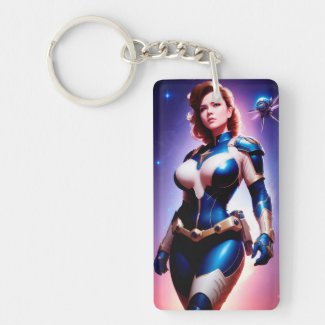 Vivid Retro 50's Female Sci Fi Space Ranger