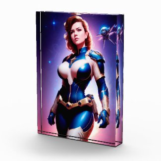Vivid Retro 50's Female Sci Fi Space Ranger