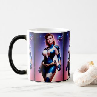 Vivid Retro 50's Female Sci Fi Space Ranger Wrappi