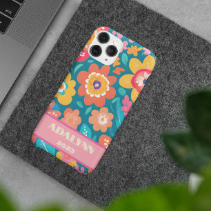 Vivid Retro Blossoms Valentines Gifts for Teens Case-Mate iPhone 14 Case