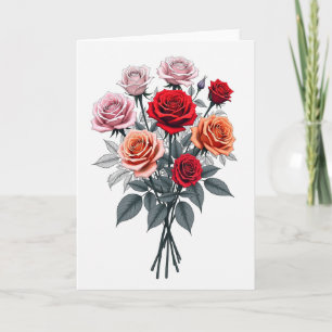 Vivid Roses Mothers Day Card