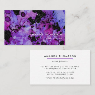 Vivid Shimmering Ink Splash Business Card