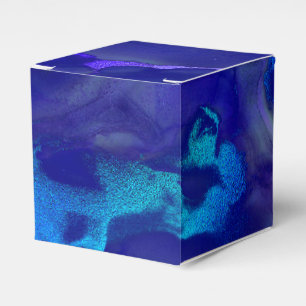 Vivid Shimmering Ink Splash Favour Box