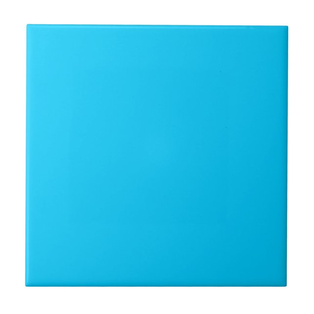 Vivid Sky Blue Solid Colour Tile (Front)