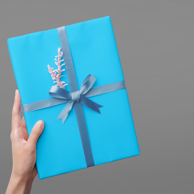 Vivid Sky Blue Solid Colour Wrapping Paper (Creator Uploaded)