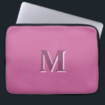 vivid solid pink monogram laptop sleeve<br><div class="desc">vivid solid pink monogram laptop sleeve.
Hex colour code #CB649C</div>