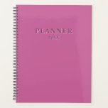 vivid solid pink  planner<br><div class="desc">vivid solid pink Planner.
Hex colour code #CB649C</div>