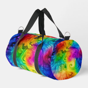 Vivid Spectrum Swirl Travel Carrier Duffle Bag