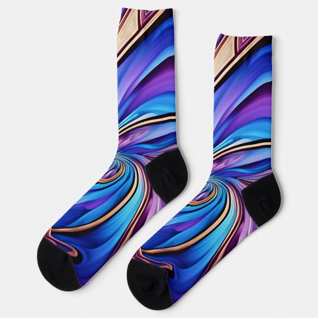 vivid spiral socks (Left)