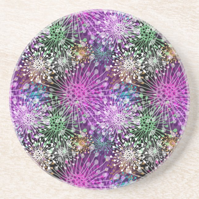 Vivid Spotty Pattern Coaster (Front)