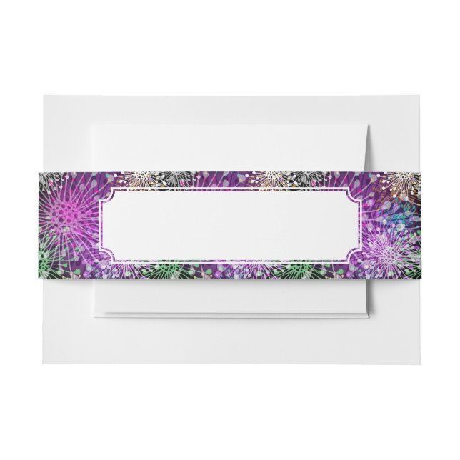 Vivid Spotty Pattern Invitation Belly Band (Front Example)