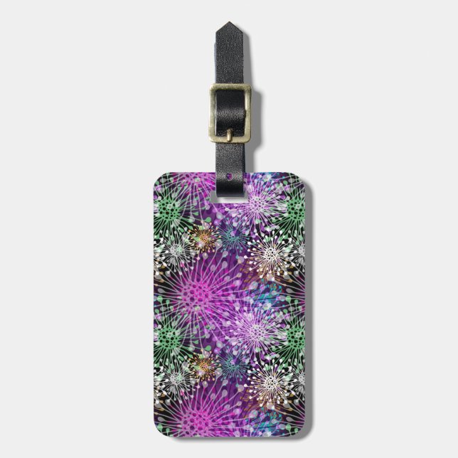 Vivid Spotty Pattern Luggage Tag (Front Vertical)