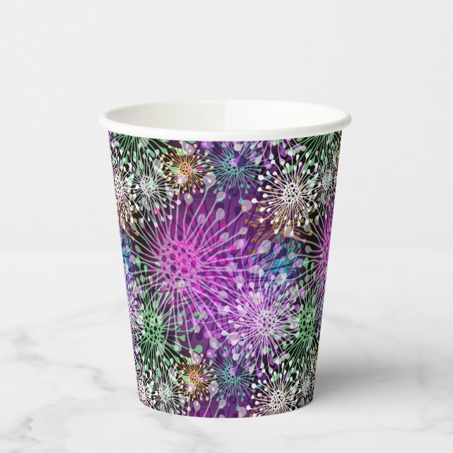 Vivid Spotty Pattern Paper Cups (Left)