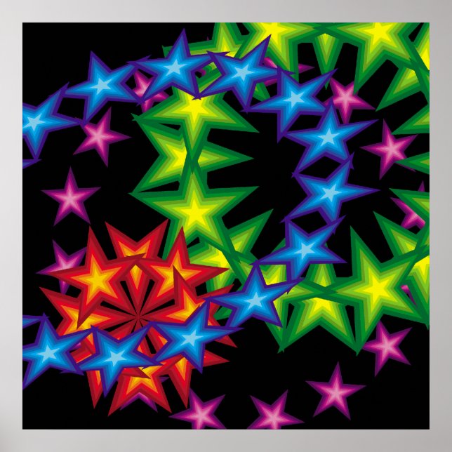vivid star circles poster (Front)